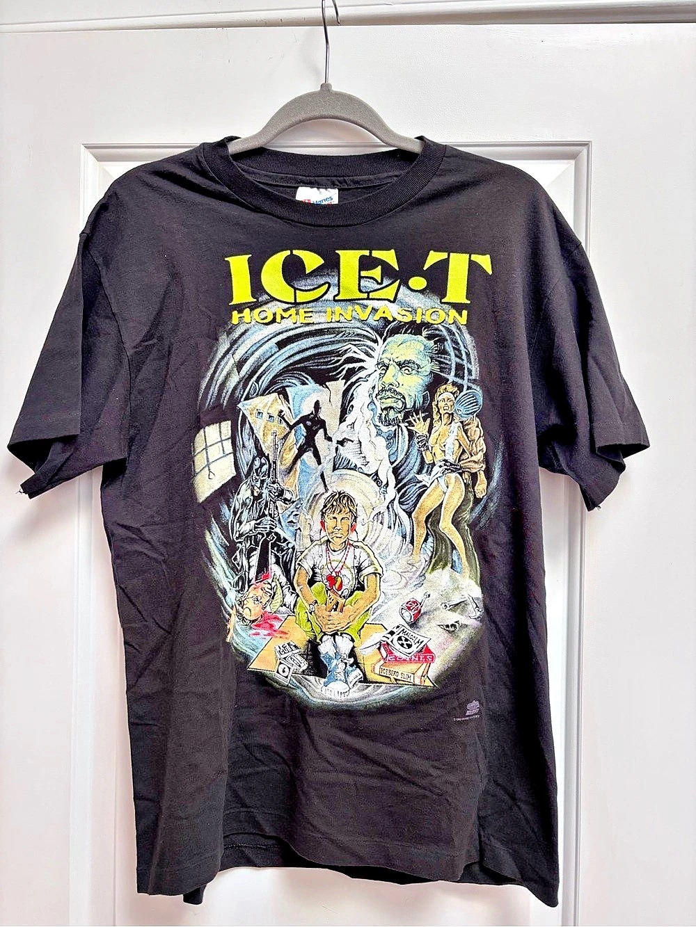 1993 Ice-T Home Invasion Vintage Rap Tee L Hanes Rhyme Syndicate